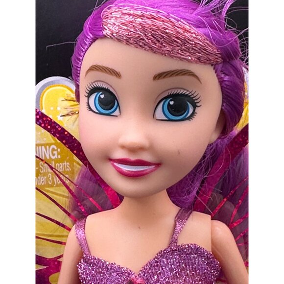 NWT Zuru Sparkle Girlz Fairy Princess Doll Glittery Wings Pink Purple 12” NEW - Picture 2 of 7